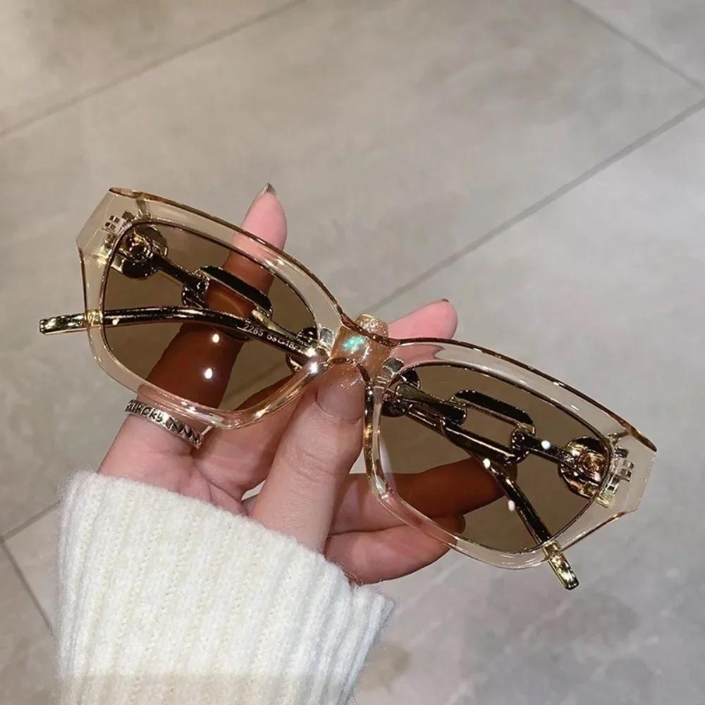 Women Korean Style Fashion Sunglass Small Frame Glasses Trendy Female Hip-hop Colorful Cat Eye Eyewear Sun Glasses