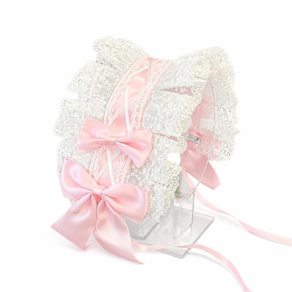 Sweet Bow Lace Bow Hairband Handmade Lolita Hair Accessories French Lolita Headband Lolita Fashion