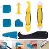 Walfront 8Pcs Plastic Spatula Silicone Sealant Remover Hand Operated Tool Scraper Joint Silicone Grout Remover Plastic Scraper, Scraper