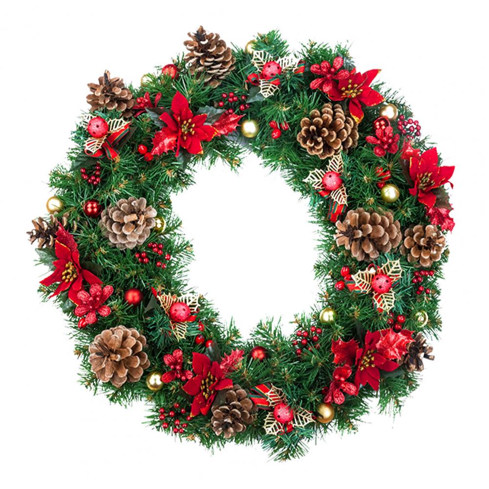 

Christmas Wreath Window Stickers Electrostatic Window Decals Wreath Pattern Glass Sticker for Home Shop Xmas Decoration красный