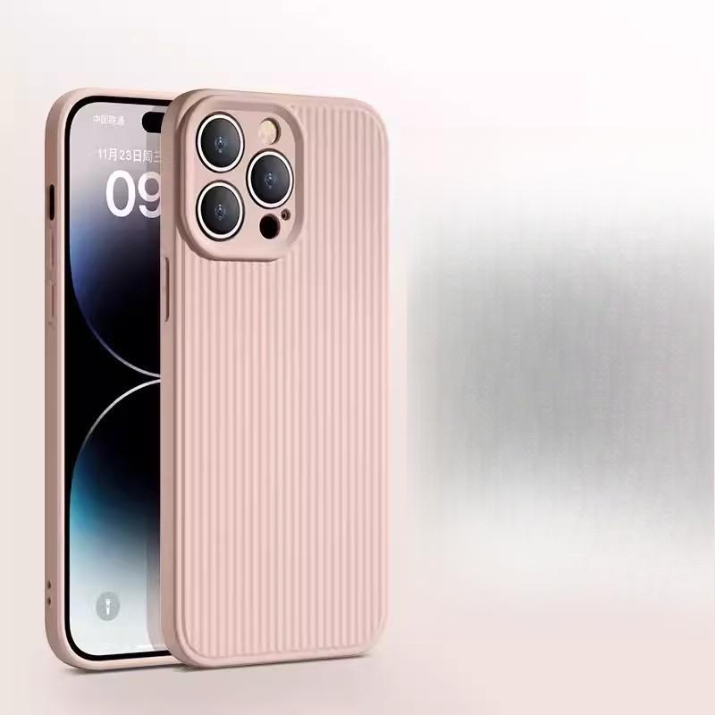 Corrugated Liquid Silicone Suitable for IPhone15 Mobile Phone Case Skin Feeling Apple 14 Anti-fall 13 ProMax Protective Case