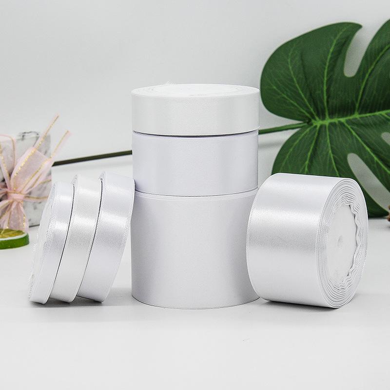 White ribbon, gift decorative ribbon, 1.5cm * 22m