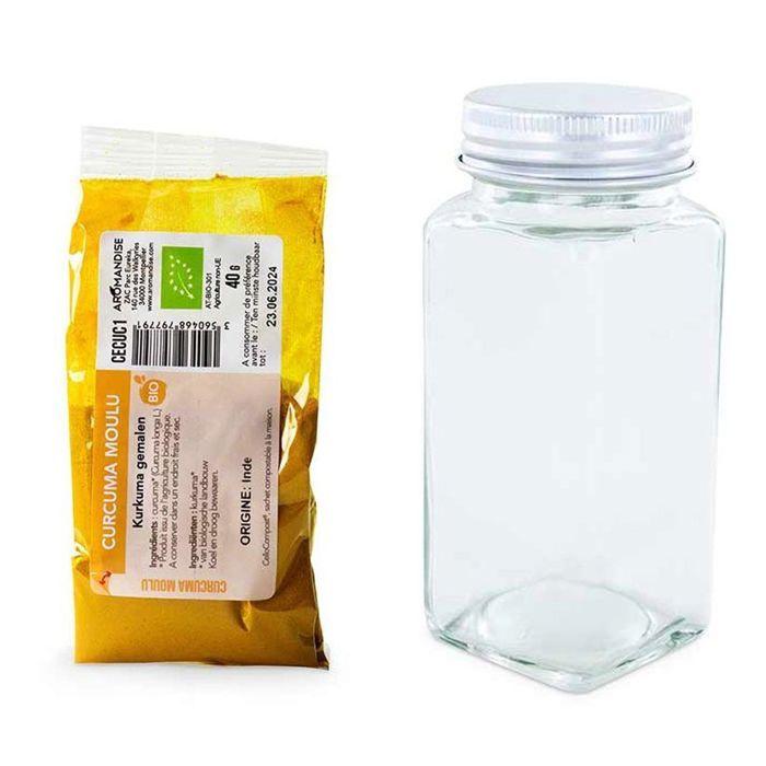 Flacon à épices poudreur + curcuma moulu 40 g