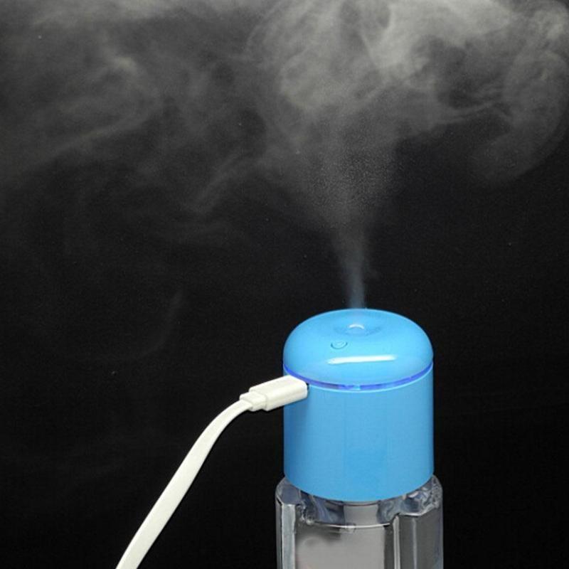 New USB Portable Mini Water Bottle Caps Humidifier Aroma Air Diffuser Mist Maker