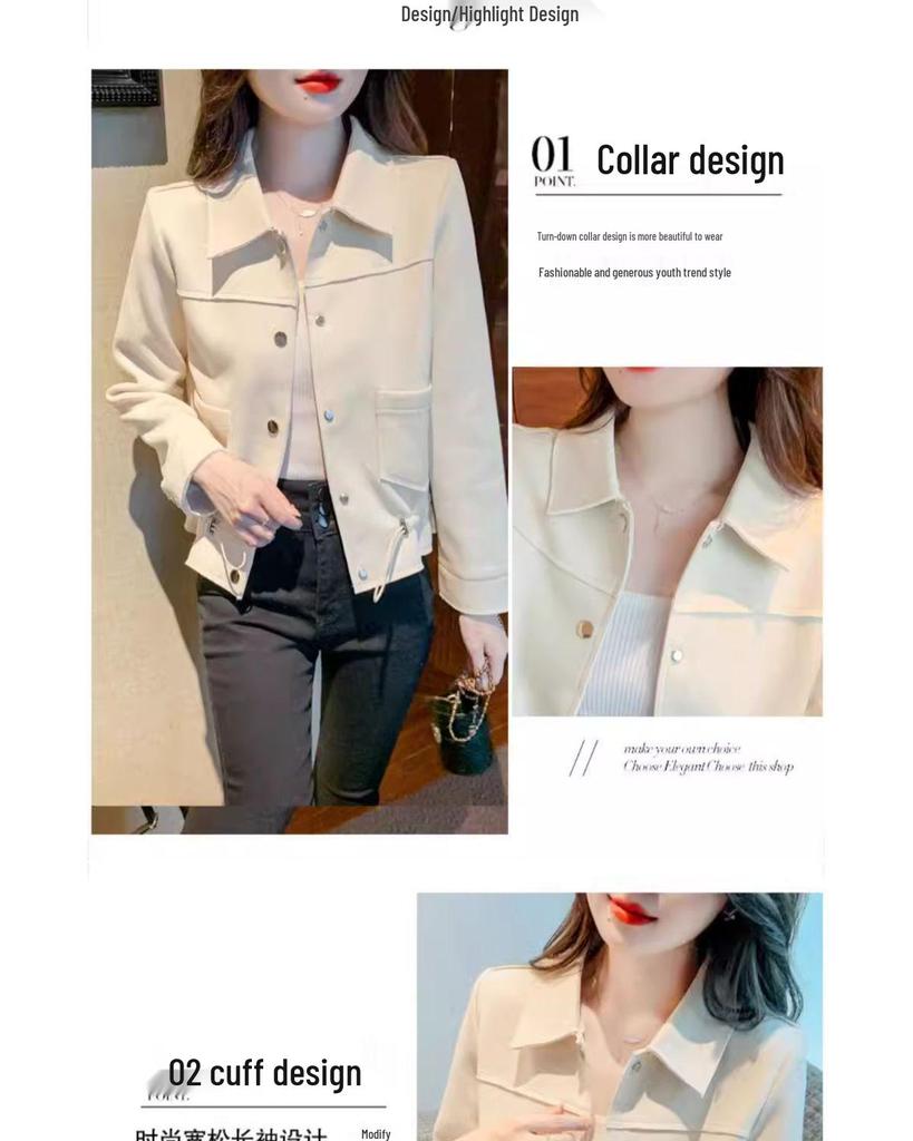 2025 Women's Chic Tweed Short Jacket - High-End Petite Cardigan for Spring/Autumn