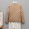 Coat with autumn and winter light down jacket women's short V-neck liner slim-fitting warm rhombus jacket