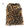 Pet Clothes Soft Leopard Printed Pets Clothing Animals Cold Winter Coat Wearing Supply for Christmas Holiday Festival Party