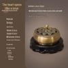 Pure Copper Incense Burner: Indoor Household Use for Agarwood & Sandalwood Fumigation, Includes Tray and Incense Seal.