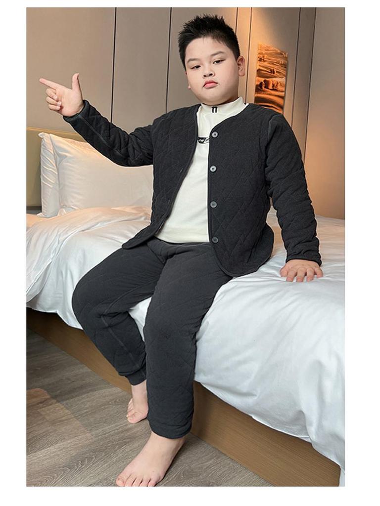 Silk Cotton Homewear for Kids: Warm Pants & Clothes for Boys and Girls - Perfect for Autumn/Winter.