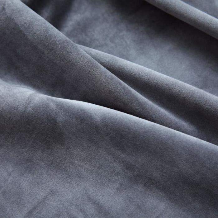 Rideau occultant - vidaXL - Velours Anthracite - 290x245 cm - Œillets métalliques - Lavable