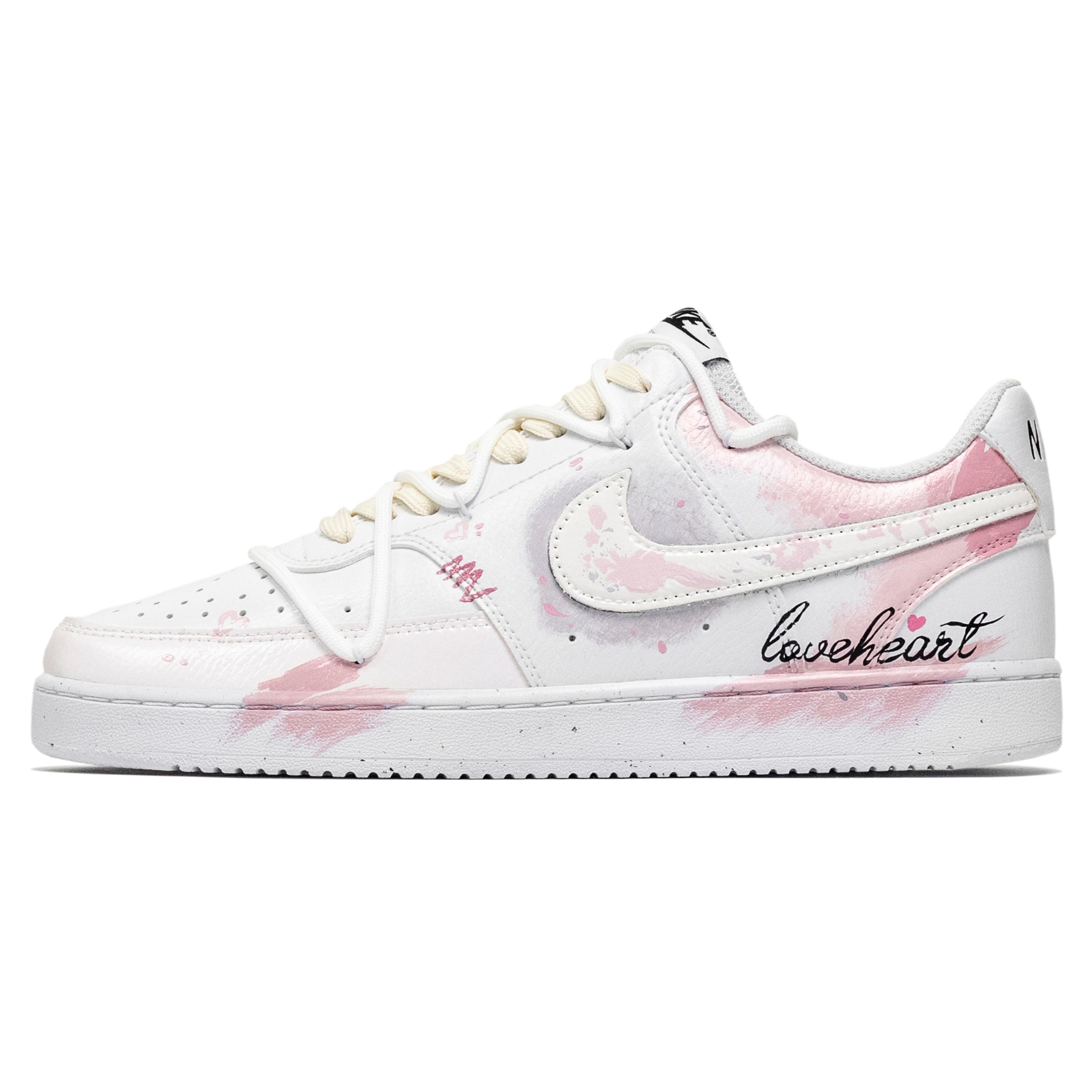 

Nike Court Vision 1 Perfect Lover Abrasion Resistant Low top Skateboard Shoes Unisex White Pink DH2987-101(Team201-) 38.5