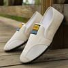 Sapatos de linho respiráveis de verão para homem, sapatos casuais vazados, sapatos finos Doudou para homem para primavera e outono