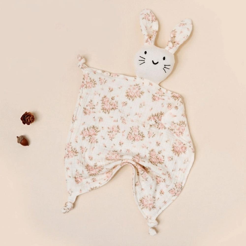 Cotton Security Blanket Double Layer Baby Lovey Cute Soothing Towel Nursery Comfort
