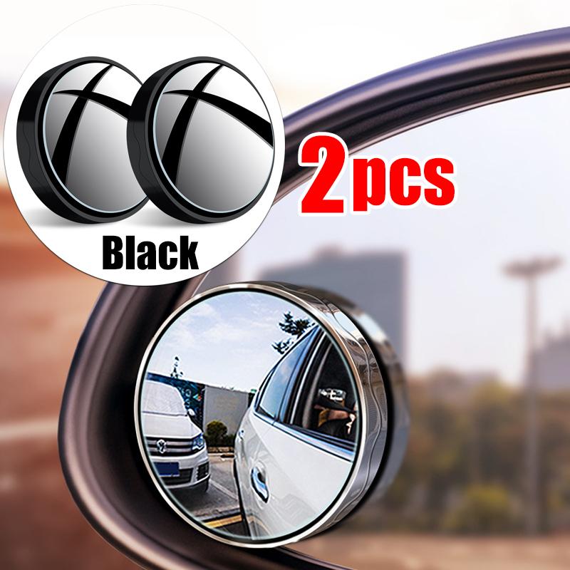 

2 шт. Автомобильное круглое выпуклое широкоугольное прозрачное зеркало заднего вида для автомобиля, зеркало для слепых зон на 360 градусов, регулируемое для вождения