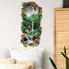 Wall-cutting Forest Waterfall Wall Stickers for Living Room and Bedroom Decoration - Waterproof Scenic Stickers