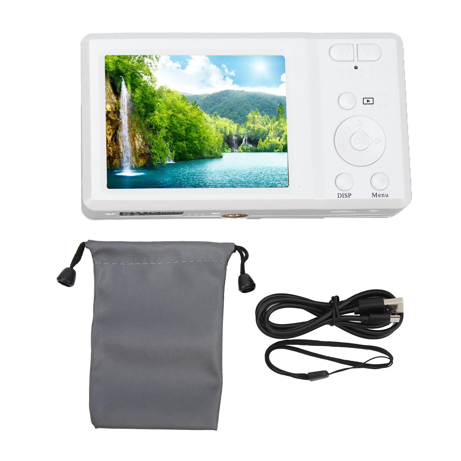 

56MP 4K Digital Camera 2.7inch 20X Digital Zoom Autofocus Small Camera with Built In Flash Silver срібний