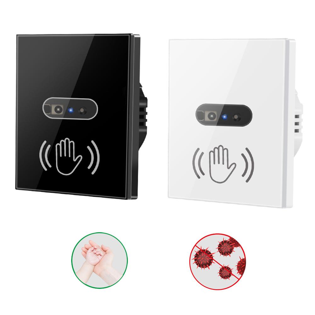 100-240V Smart Ljusströmbrytare Infraröd Våginduktion Beröringsfri Nollledare Krävs 8cm Avkänningsavstånd för Vardagsrum Sovrum