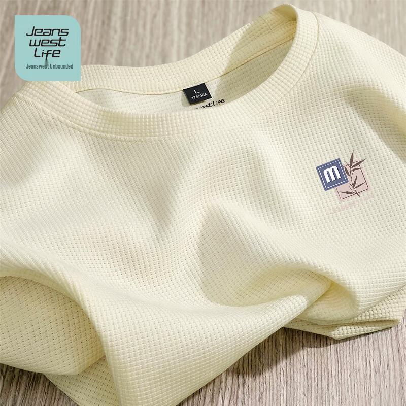 Jeanswest Life Men's Waffle Knit Half Sleeve T-Shirt