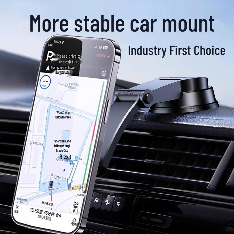 Einziehbarer magnetischer kabelloser Autoladegerät und Handyhalter für MagSafe und Apple Schnellladung