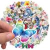 100pcs Butterfly Flower Graffiti Stickers for Phone Case Scrapbook Diary Skateboard Car Decoration