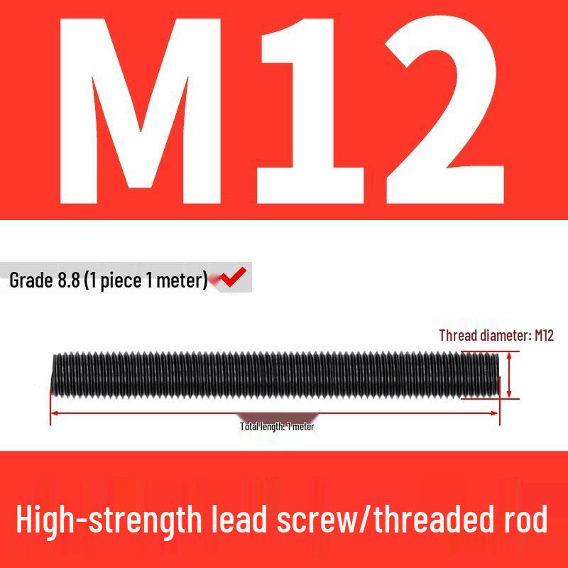 High-Strength Full Thread Screws and Rods: 8.8, 10.9, 12.9 Grade