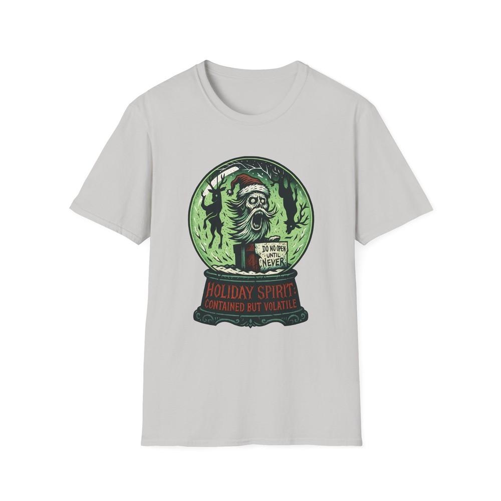 

Unisex Softstyle T-Shirt Gothic Horror Snowglobe Santa Reindeer Creep Christmas 3XL