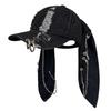 1PCS Distressed Design Baseball Caps Gothic Y2K Grunge Style Baseball Cap with Bunny Hat Chains for Men Women Fashion Decoration