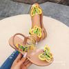 Lightweight large size toe flat sandals women's bow elastic band beach cool slippers sandals