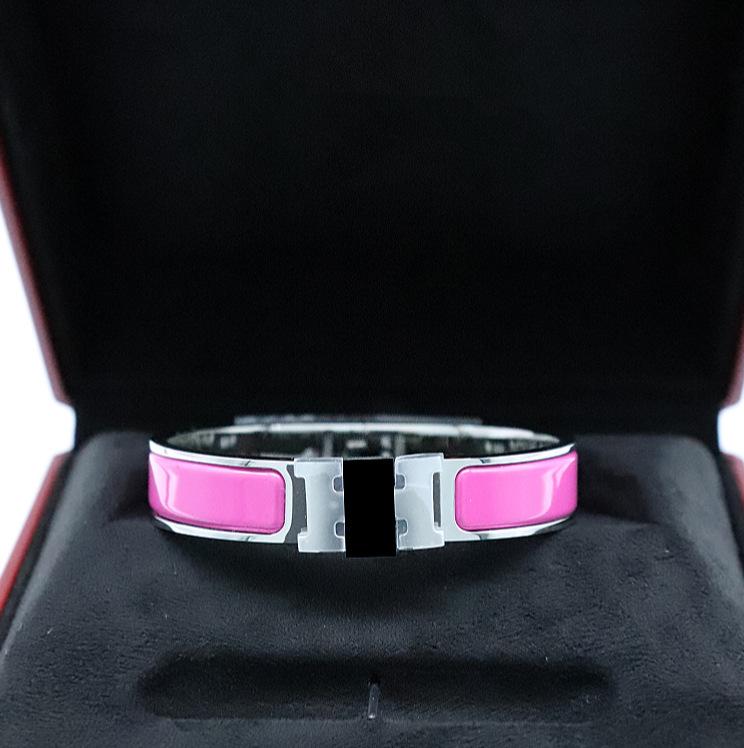 

Емалеві браслети H для чоловіків і жінок Steel 19 #