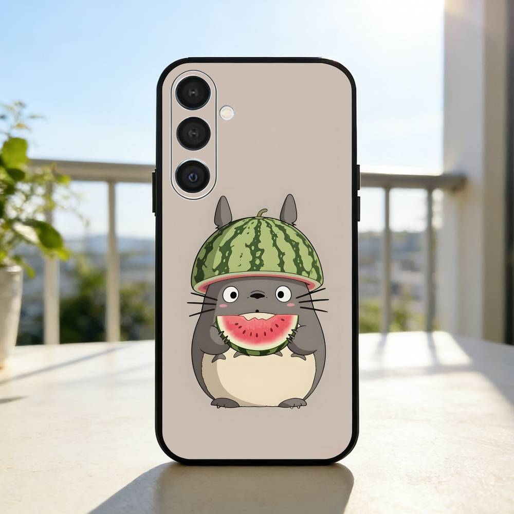 Roztomilý Můj soused Totoro Pouzdro na telefon Pro Samsung A73,A21s,A22,A31,A32,A52,A53,A71,A80,Měkký černý kryt