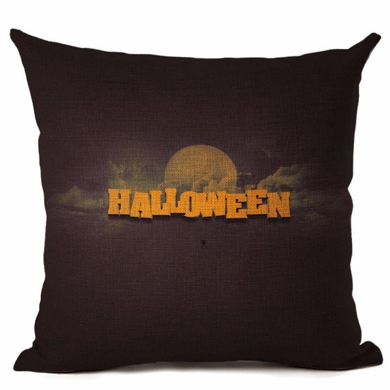 18" Cotton Halloween Linen Throw Pillow Case Cushion Cover Party Home Decor Sofa