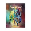 Moden Animal Abstract Bull Fighting Red Paintings On Canvas Wall Art Print and Poster for Living Room Decor No Frame