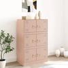 VidaXL Buffet Pink 67x39x107 Cm Steel, Cabinet, Side Cabinet, Storage Cabinet, Cabinets, Cupboard, High Buffet, 841656