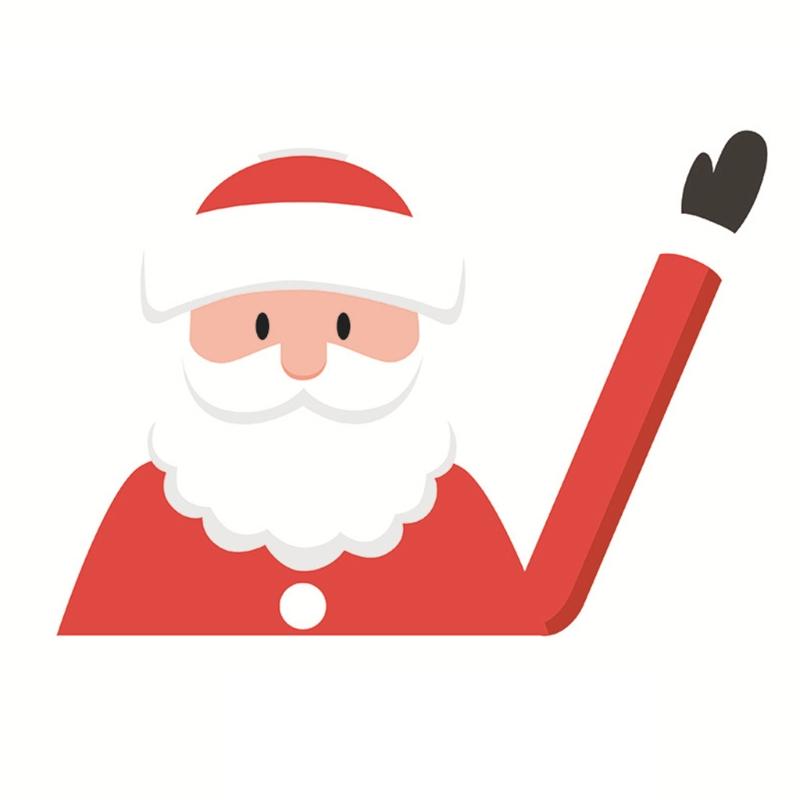 

Cartoon Waving Santa Elk Snowman Christmas Winter Decal Attaches to Rear Vehicle Wiper Blades High Adhesion