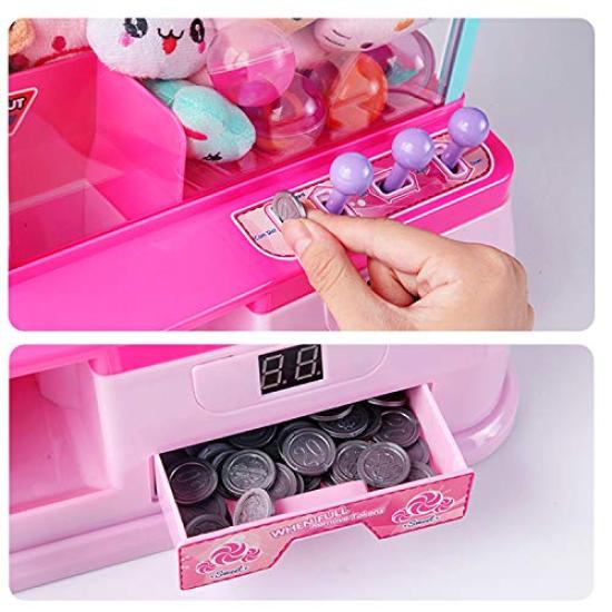 Fkstyle UFO Catcher Crane Game Game Center Tabletop Toy Gift Pink UFO Catcher Home Home [Item]