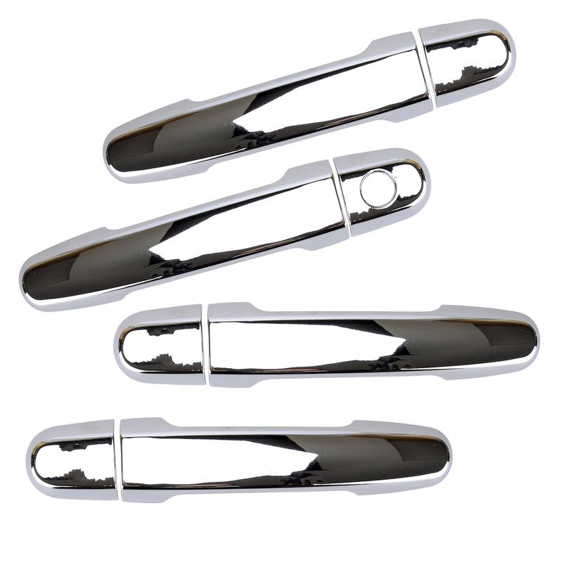 1 Set Silver Chrome Car Exterior Door Handle Trim Cover Decor Fit for Toyota Yaris Hatchback US Model 2012-2015 2016 2017 2018