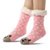 Women's Winter Thick Slipper Socks with Grippers Non Slip Warm Fuzzy Socks With Soft Fleece Lined Home Grips Socks for Women Cute Fluffy Slipper Socks