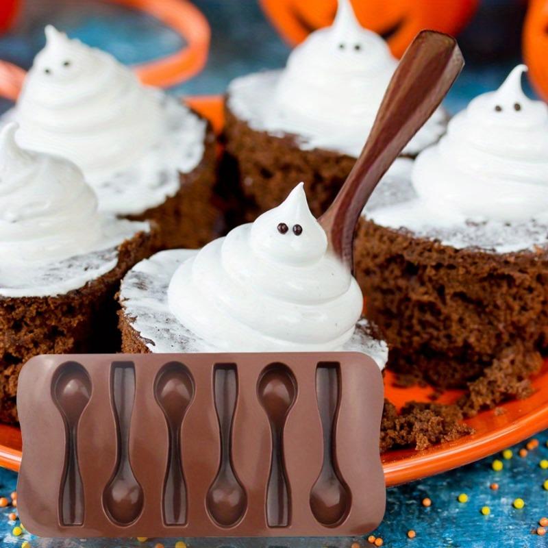Silicone Chocolate Mold 3D Spoon Baking Mold Non-stick Biscuit Cake Jelly Candy Mold DIY Hand Baking Tools Kitchen Accessories