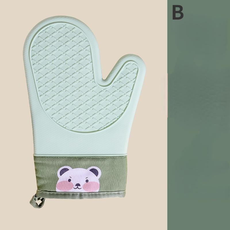 Thickened Insulation and Anti Scald Gloves, Kitchen Oven, Silicone Gloves, Household Microwave Oven, Baking High-temperature Resistant Gloves Batch