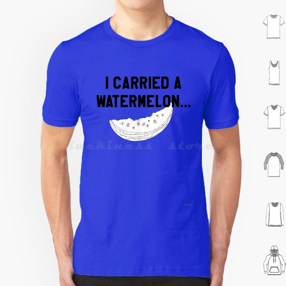 I Carried A Watermelon Black Text T Shirt Big Size 100 Cotton Dirty Dancing Watermelon Johnny Castle Baby Dancing 80s