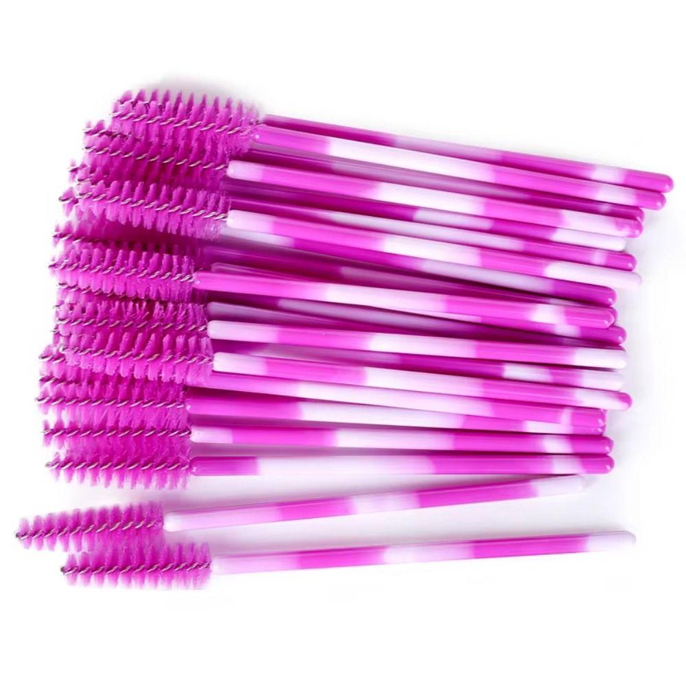 50Pcs Silicone Eyelash Brushes Makeup Tools Eyelash Makeup Brush Spoolers Eyebrow Comb  Girl