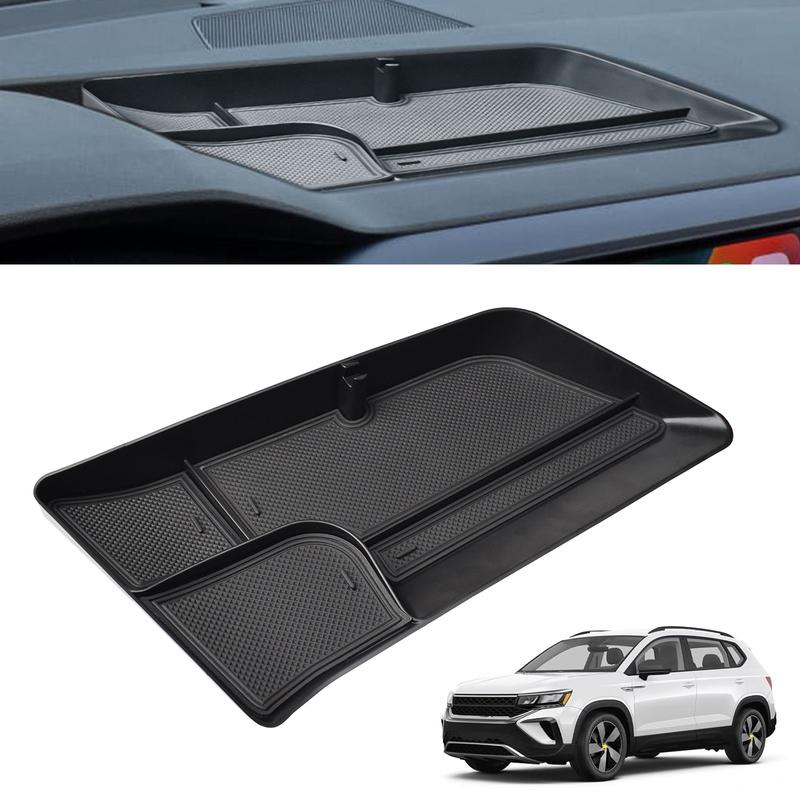 Center Console Dashboard Tray  for   2024 Volkswagen VW Taos Behind Screen Organizer  Dash Board Storage Box Accessories