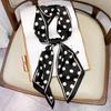 Luxury Design Silk Skinny Headwear Scarf Women Print Spring Neck Tie Hair Hand Bag Ribbon Wrist Belt Foulard Headband Lady