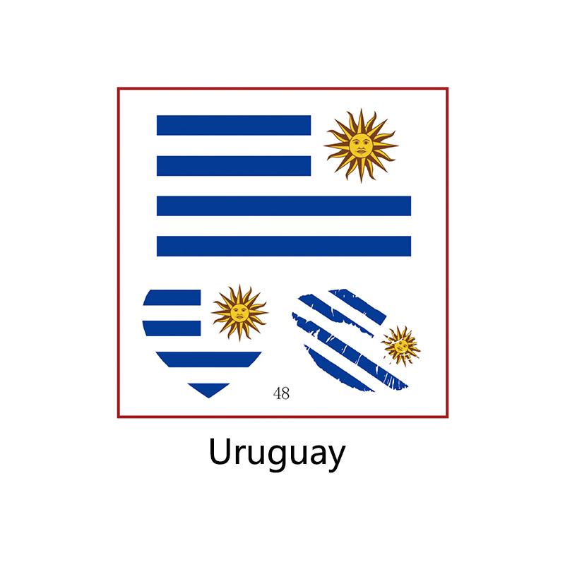 Football Sports Match National Flag Stickers Football Fans Cheer and Assist for Soccer Players,Face Arm Body Temporary Tattoos