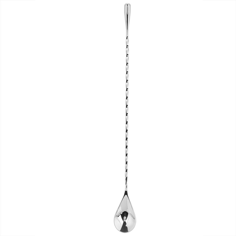 1Pc Stainless Steel Cocktail Spoon Beverage Coffee Mixing Layering Tool with Long Handle