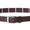Osprey Mens The Mendoza Geometric Pattern Leather Belt