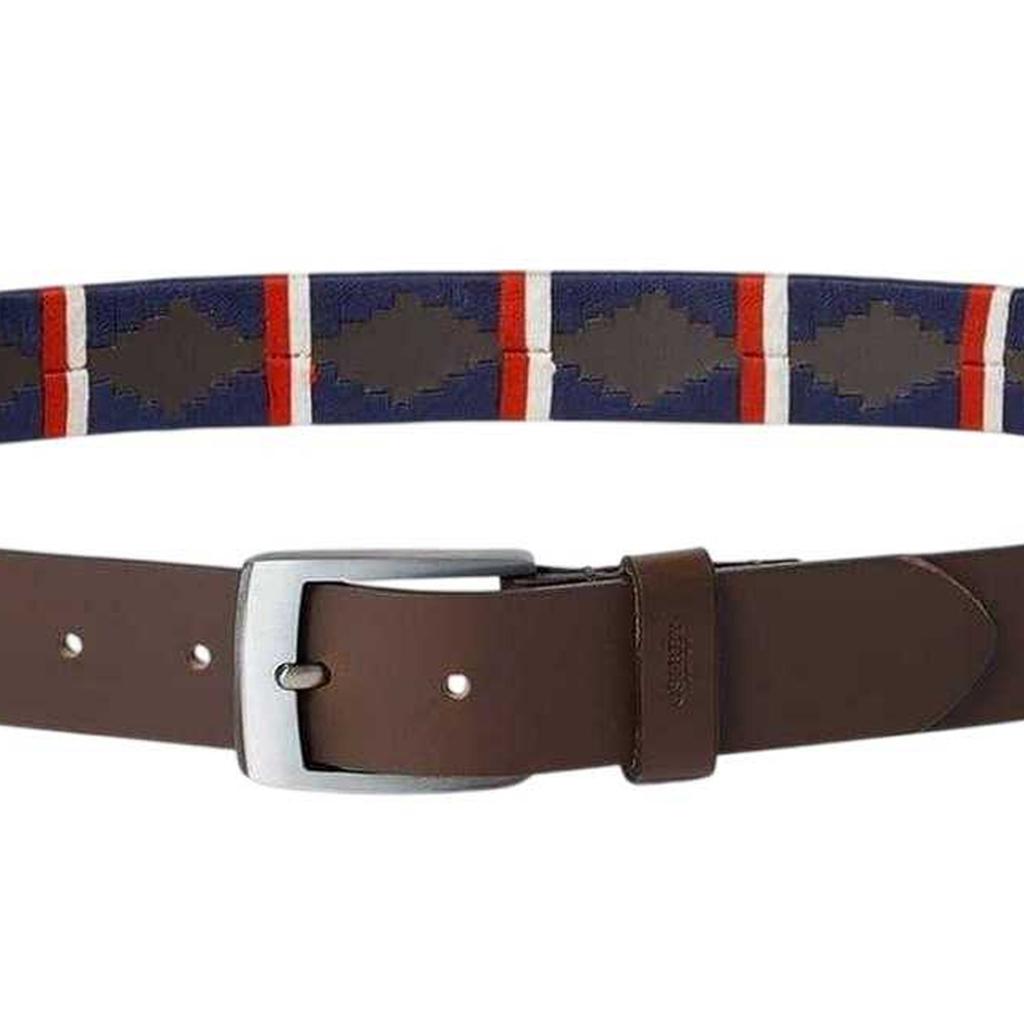 Osprey Mens The Mendoza Geometric Pattern Leather Belt