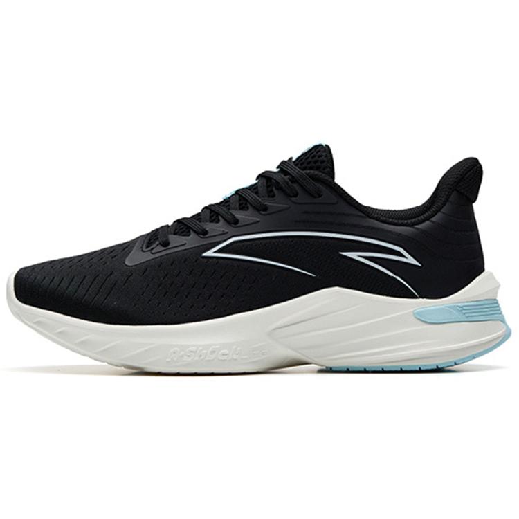 New Anta DuCi1 Cushioned Anti Slip Wear Resistant Breathable Lightweight Low Top Running Shoes Women's Black Blue 122235521-1