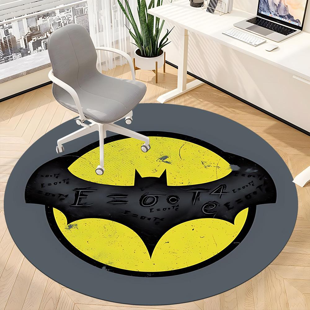1pc Batman Office Round Area Rug, Under Office Chairs Bedroom Living Room Home Decor, Room Deco, Available in Various Sizes