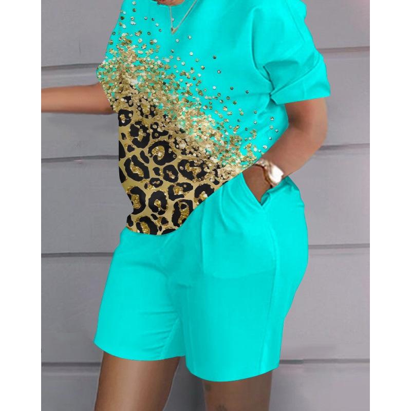 Новый, периферийный D цифровой цветной принт женский костюм спортивная одежда S